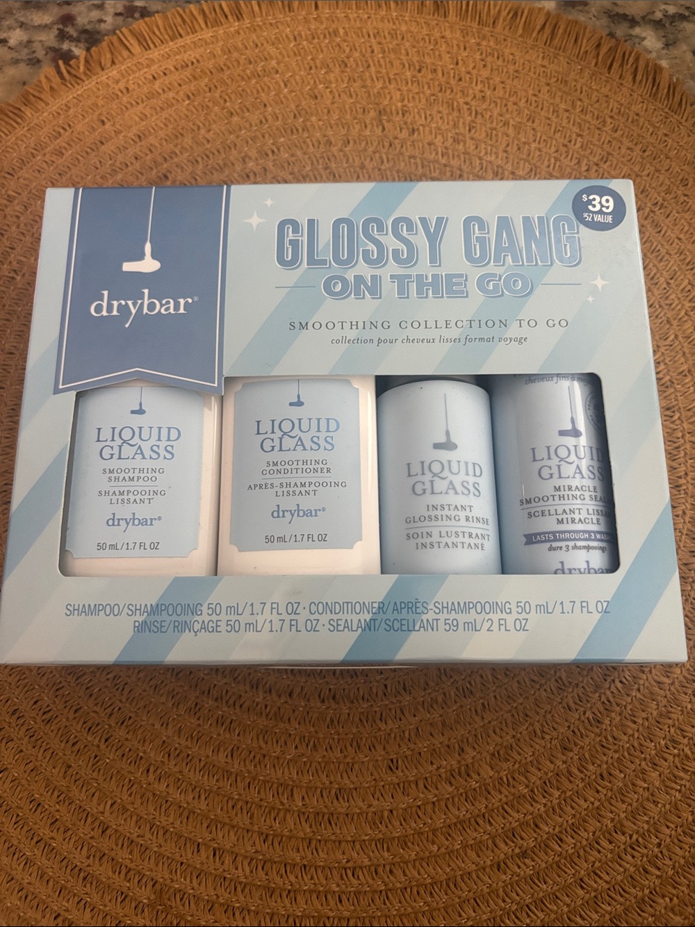Drybar Liquid Glass Glossy Gang On The Go Set - White NEVER USED